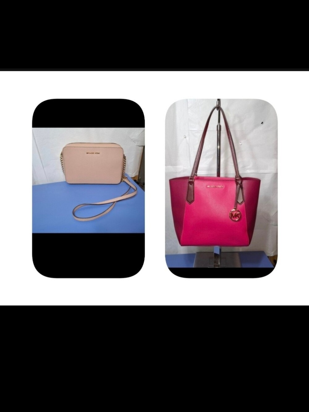 🎆SALE🎆 Michael Kors Hot Pink Tote with Blush Crossbody Set- EUC